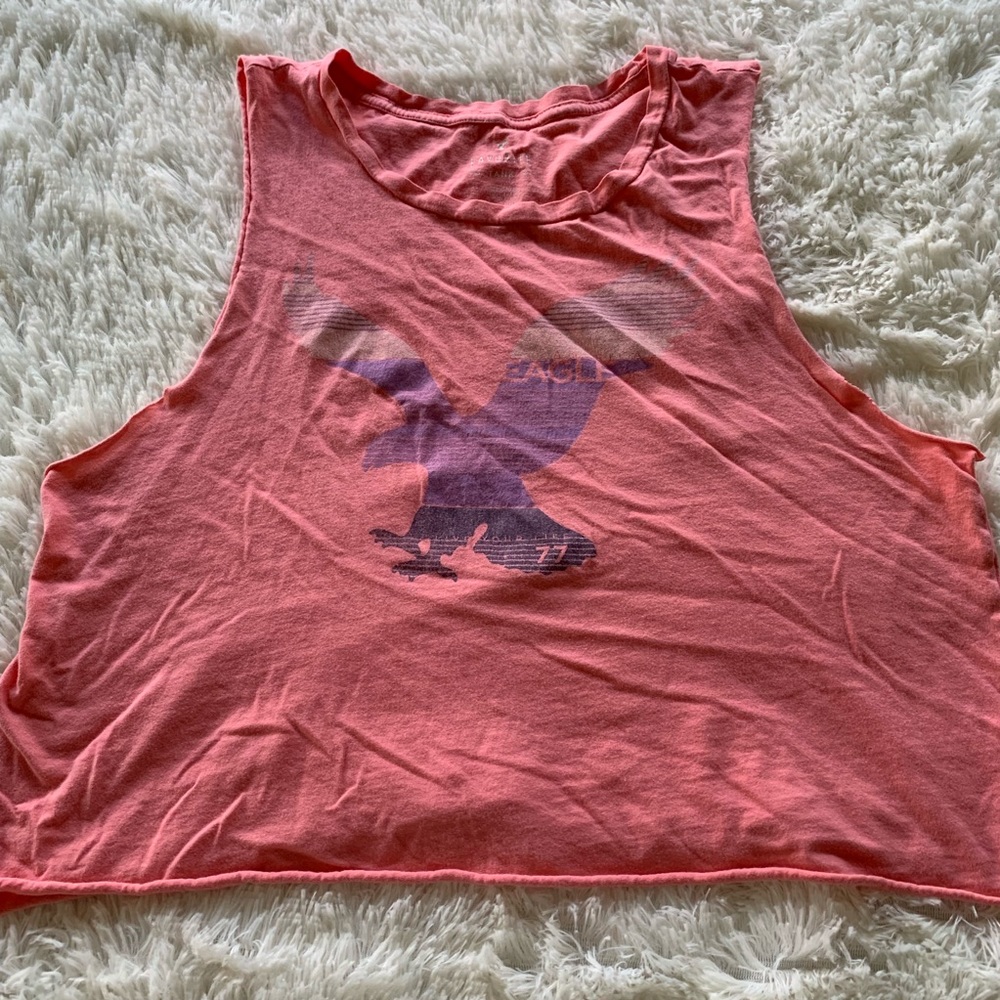 American Eagle Outfitters pink crop tank top